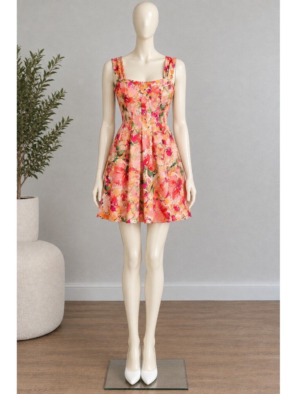 Vince Camuto Floral Fit & Flare Dress Size 2P